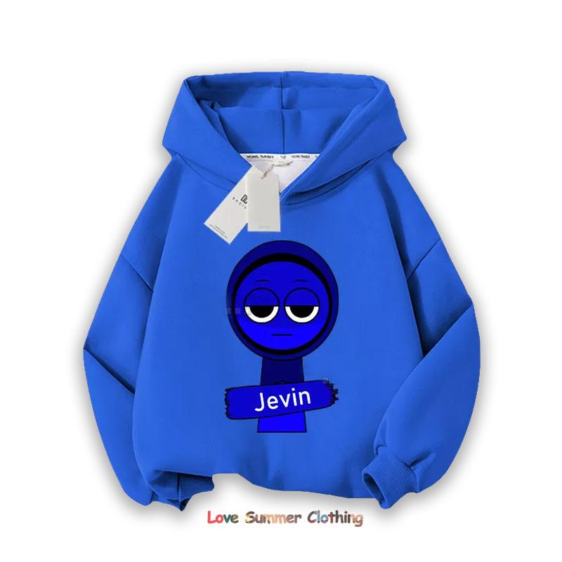 Sprunki Silná Mikina pro Děti Anime Kreslený Módní Mikina Kluci Dívky Podzim Zima Hip Hop Mikiny s Kapucí Dětské Oblečení