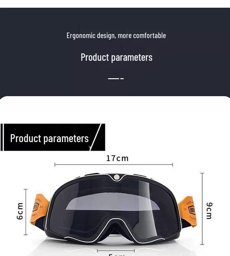 Beliebte wind- und sanddichte Motorrad-Fahrbrille – Offroad- und Harley-Helm-kompatibel