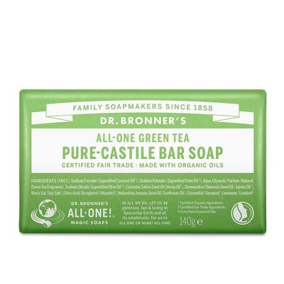 Dr. Bronner's Green Tea Pure Castile Bassoap 140g, 1 kus