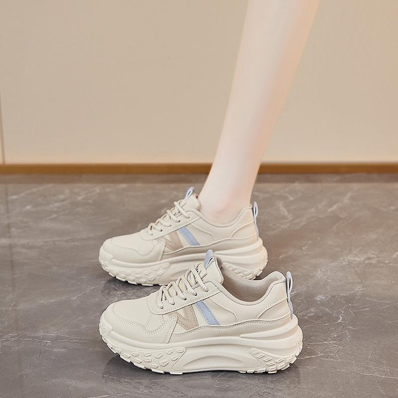 New Shoes Women's Autumn Girls' Sports Running Casual Street Shooting Thick-soled Height-increasing Shoes