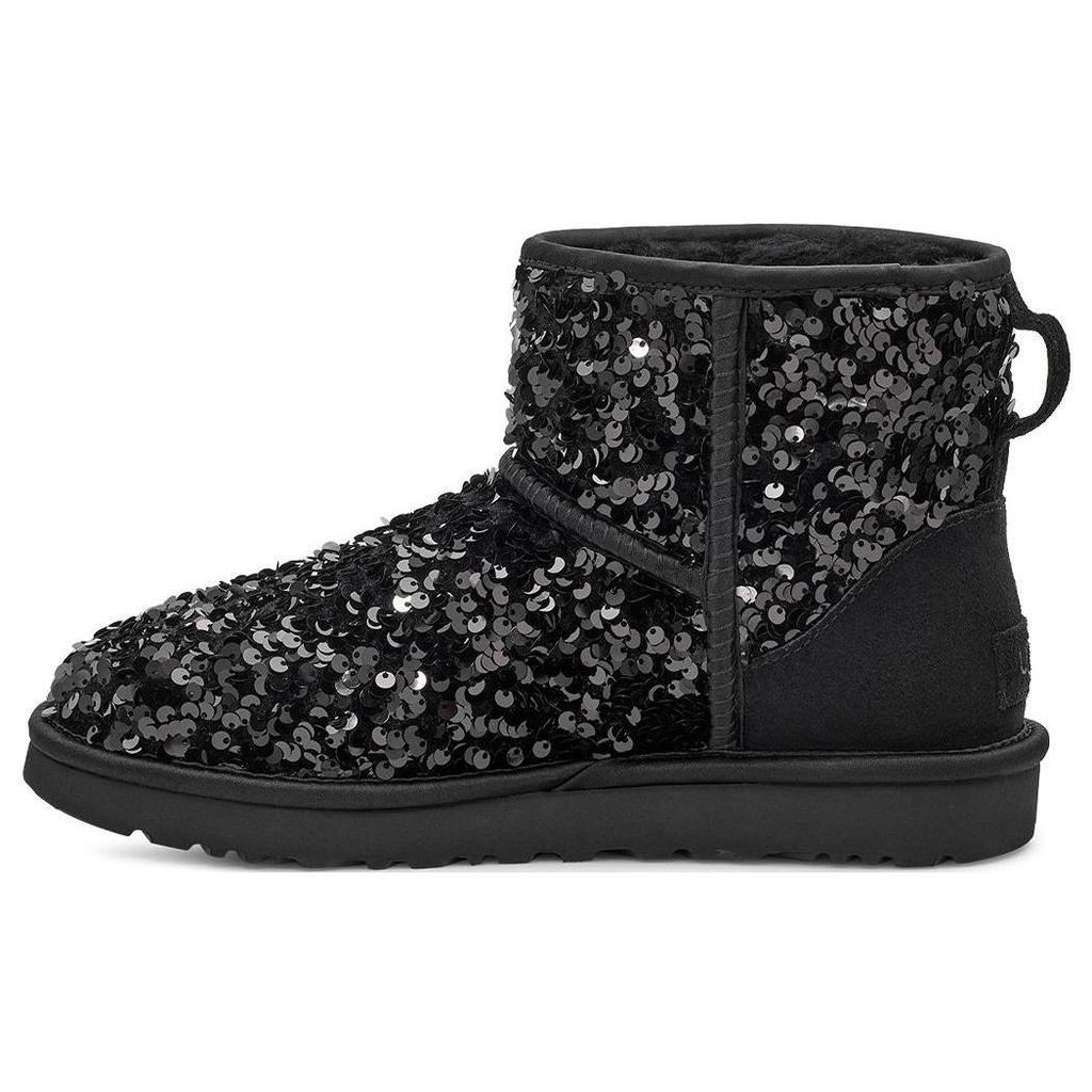 UGG Classic Mini Chunky Sequin Boot Black Women's 1130602-BLK