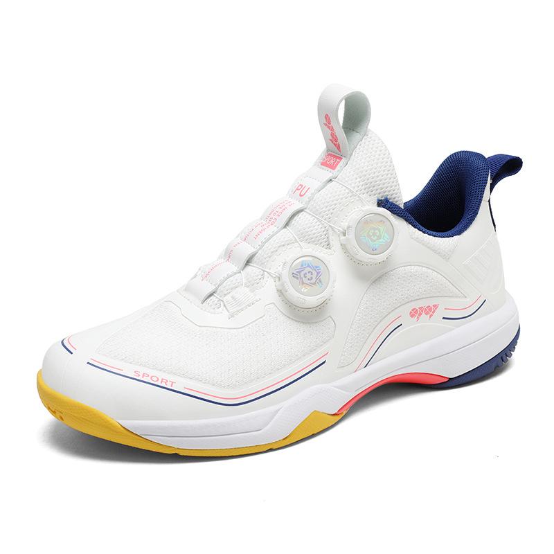 New table tennis shoes rotating buckle badminton shoes men's and women's outdoor sports running shoes tennis training shoes carbon sole