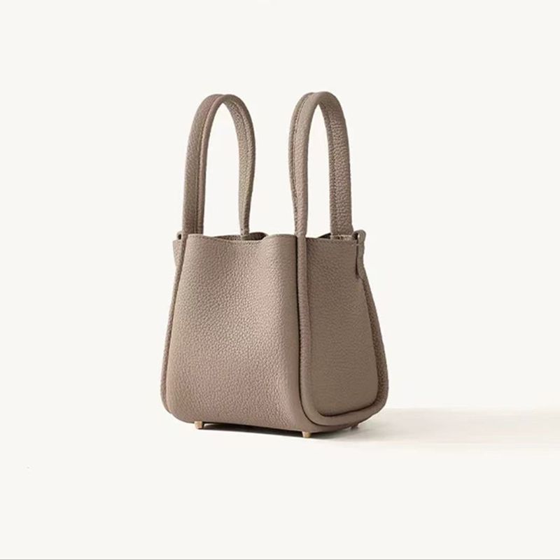 

2025 Новое поступление Сумка-ведро для овощей Женская большая вместимость Сумка для поездок на работу Причудливый дизайн для особых интересов Сумка через плечо Small size-Milk apricot-New Lock-Gift Box