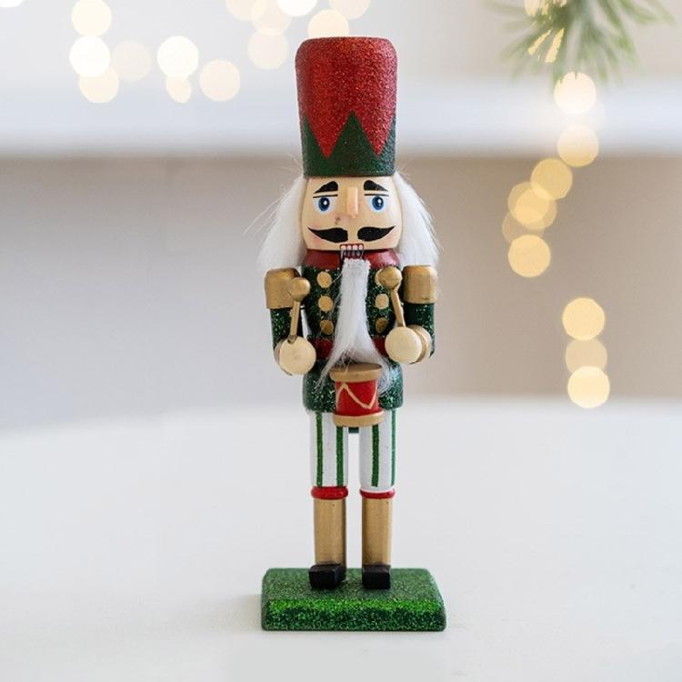 Artisanal Wood Nutcrackers Puppet 16cm Traditional Christmas Centerpieces Decorative King Soldier Figure Toy Ornament