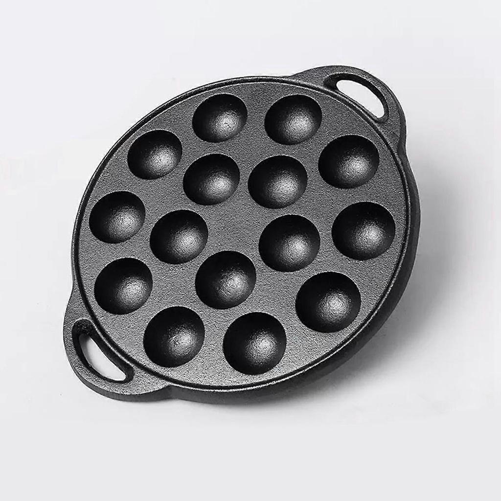 15-Loch Takoyaki-Pfanne Gusseisen Material Takoyaki-Hersteller Oktopusse Fleischbällchen Formhersteller Perfekt für Familienfeiern