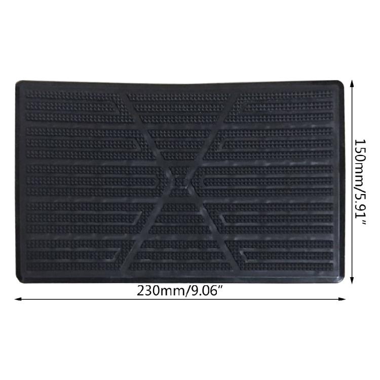 Rectangle Rug Mat for Driver Side 23x15cm Anti-skid Carpet Foot Heel Pad