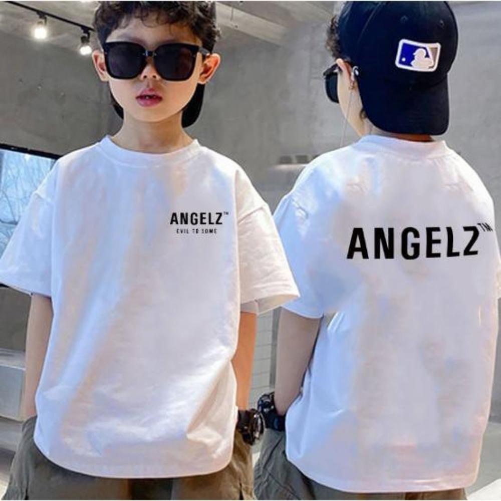 Street casual round neck short sleeved printed children's T-shirt