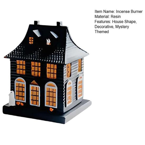 Geister Räuchergefäß Hausform Harz Spukhaus Kegelräuchergefäß Halloween Dekoration Heimduft Ornament