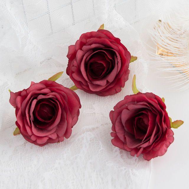 5/10Pcs Artificial Flowers Silk Rose Wedding Bridal Bouquet Home Room Garden Festival Garland Wall Hot sales Diy Gift Box Decora