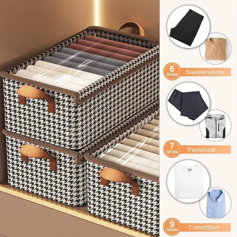 1PC No lid suitcase organizer Foldable Style Storage Basket with Handle Bedroom Dormitory Desktop Storage Box