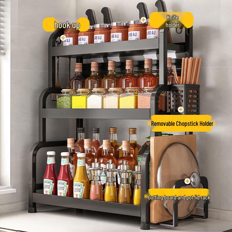 Multifunctional Kitchen Countertop Storage Rack