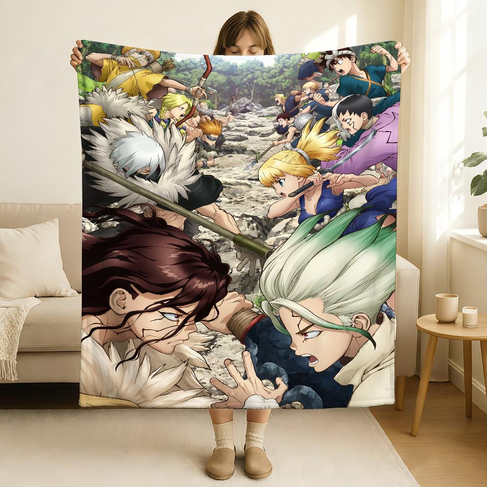 

Anime Dr.Stone season 4 Blanket Soft and Skin Friendly For Couch Bed Napping Bedspread All Seasons Comforter 75cmx90cm