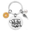 Stainless Steel Keychain Laser Mothers Day Mom Stepmom Holiday Gift Bag Small Pendant Stainless Steel Keychain for Backpack Bag Pendant