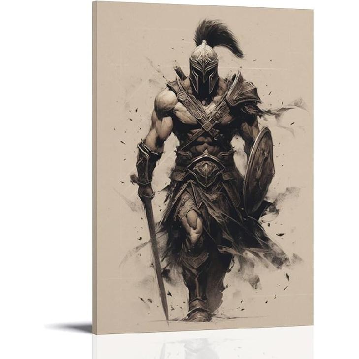 

Плакат Воин Спартанский Воин Персонаж Древнегреческой Мифологии Спартанский Воин Современный Ретро Живопись Настенный Декор Постеры (30) Печать на холсте для 08x12inch(20x30cm)