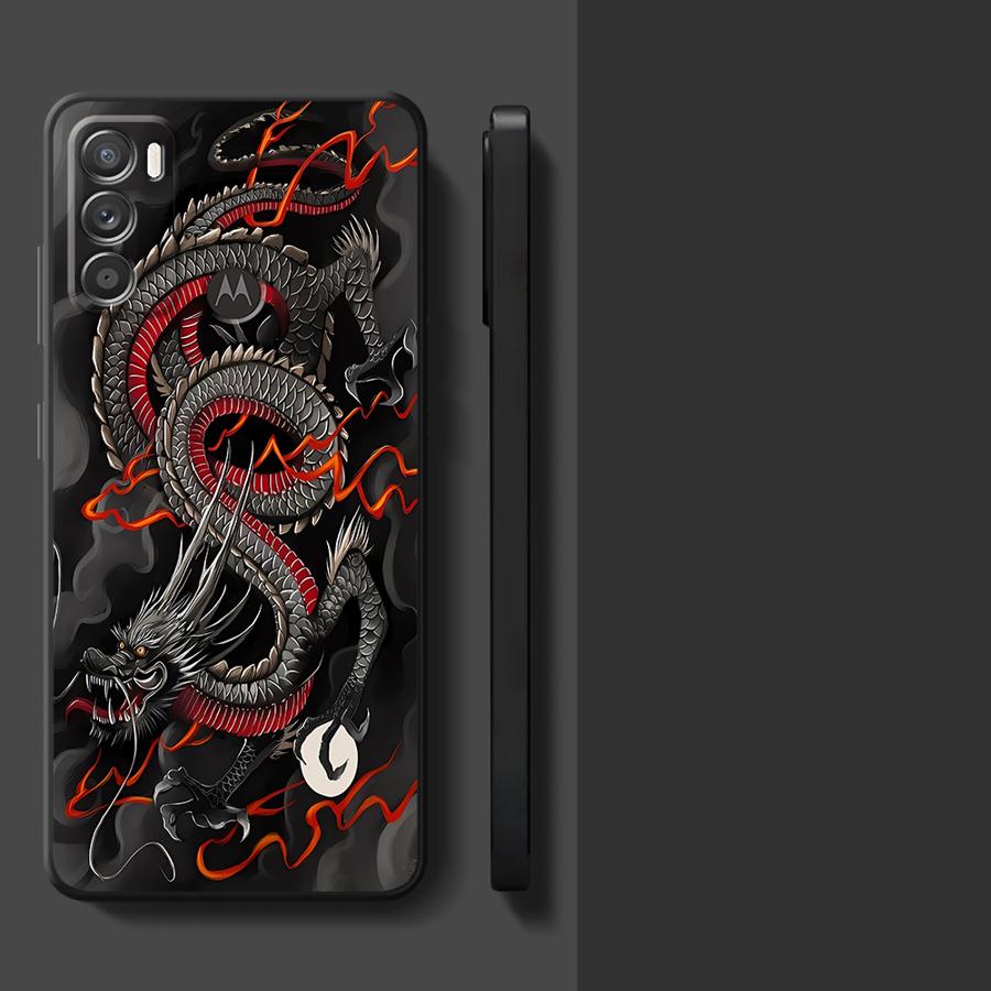 

Case for Motorola Moto G22 Edge40 G51 G73 G60s G50 G71 G32 G52 G53 G30 Edge 20 Pro 30 Lite Phone Cover Colorful Dragon Motorola Edge 30