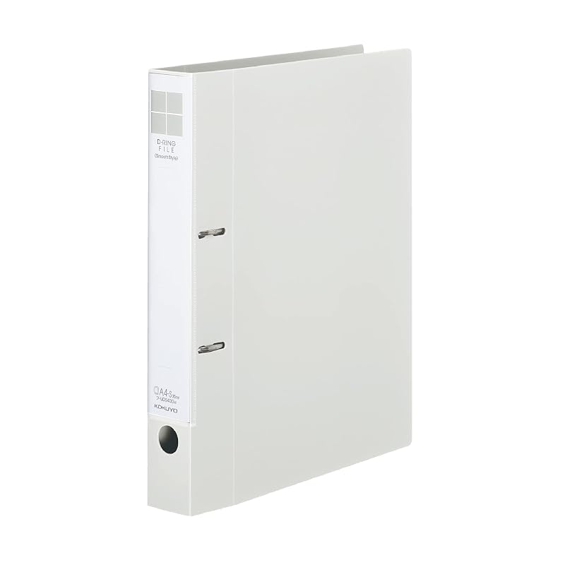 KOKUYO D-ring Binder, Smooth Style, A4 Size, 2 Holes, 300-sheet Capacity, Off-white, Model Number: U-UDS430W