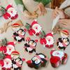 1000/25PCS Christmas Lollipop Paper Cards Cartoon Santa Claus Penguin Snowman Candy Package Wrapping Card New Year Party Decor