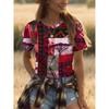 Women's T Shirt Graphic Geometric Color Block Bohemia Vintage Ethnic Short Sleeve Crew Neck Round Neck Regular Tops Daily Going out