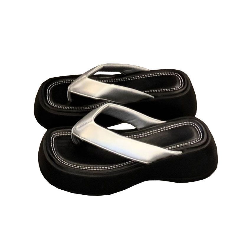 Thick-soled flip-flops shoes women's shoes wear 2025 new summer fashion casual beach sandals