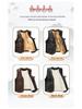 Herren Plus Size West aus echtem Rindsleder mit mehreren Taschen – Lässiges Gilet für Frühling, Herbst, Winter & Vaters Outfit