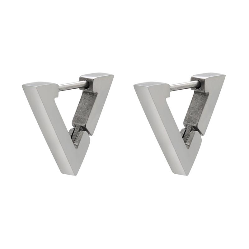 Stainless Steel Earrings Geometric Shapes Triangle/Heart/Rectangle Fade-Resistant Hypoallergenic Nickel-Free Jewelry Earrings