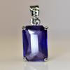 Natural Purple Tanzanite 925 Sterling Silver Pendant 22.40 Ct Gemstone CERTIFIED My.pd-25-k