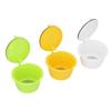 3PCS Colorful Rusable Coffee Filters Coffee Capsule Cup with Brush Spoon Cafe AccessoriesYellow Green White