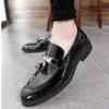 Fashionable Men Loafers Black Men Comfortable Anti-slip Breathable Business Small Leather Shoes Gentleman's Shoe Sizes 38-46