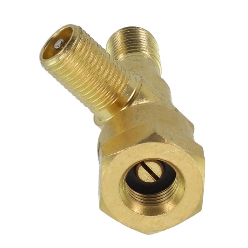 TPMS Valve Tee Adapter 3-way Tire Pressure Gauge Connector With 4Pcs Air Release Valve For Motorcycle Car Tire Accessories