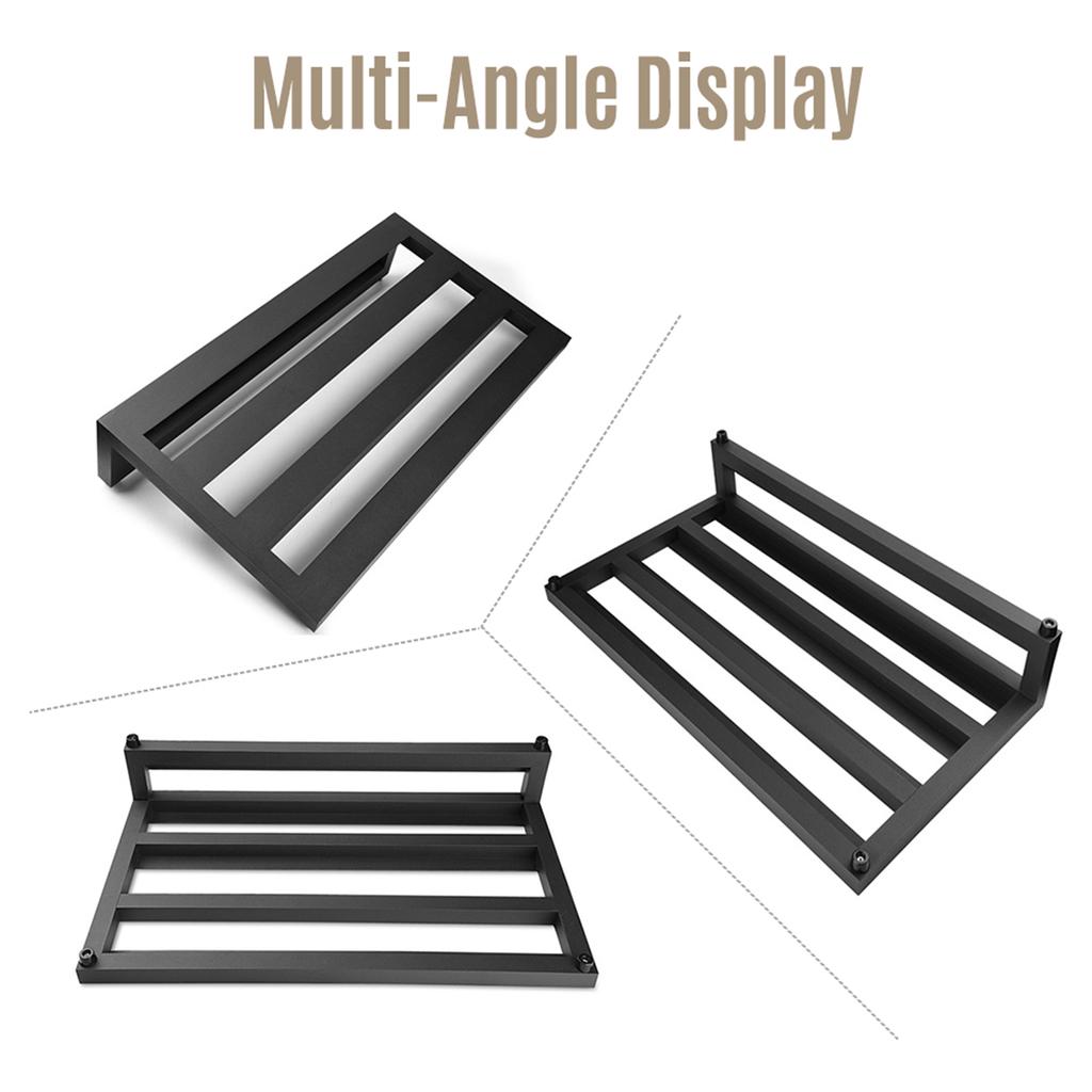 Großes Gitarreneffekt-Pedalboard aus Aluminiumlegierung, 19,7 * 11 Zoll, mit Tragetasche