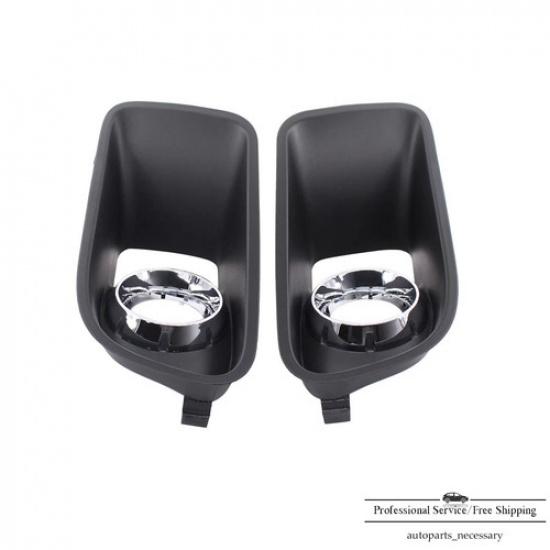 PAIR Fog Light Lamp Chrome Bezel Cover Grilles For 2012-2014 Dodge Charger SRT-8