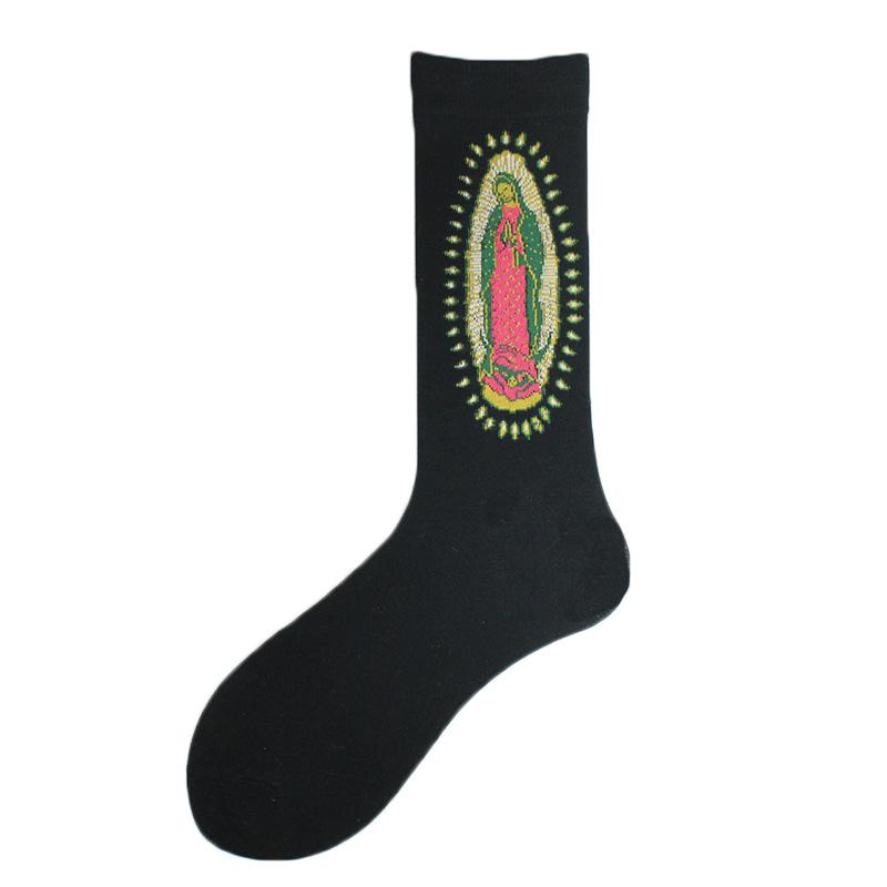 Men Dinosaur Astronaut Planet Crew Socks Harajuku Big Size Sokken Unisex Skateboard Divertidos Happy Design Hip Hop Funny Socks