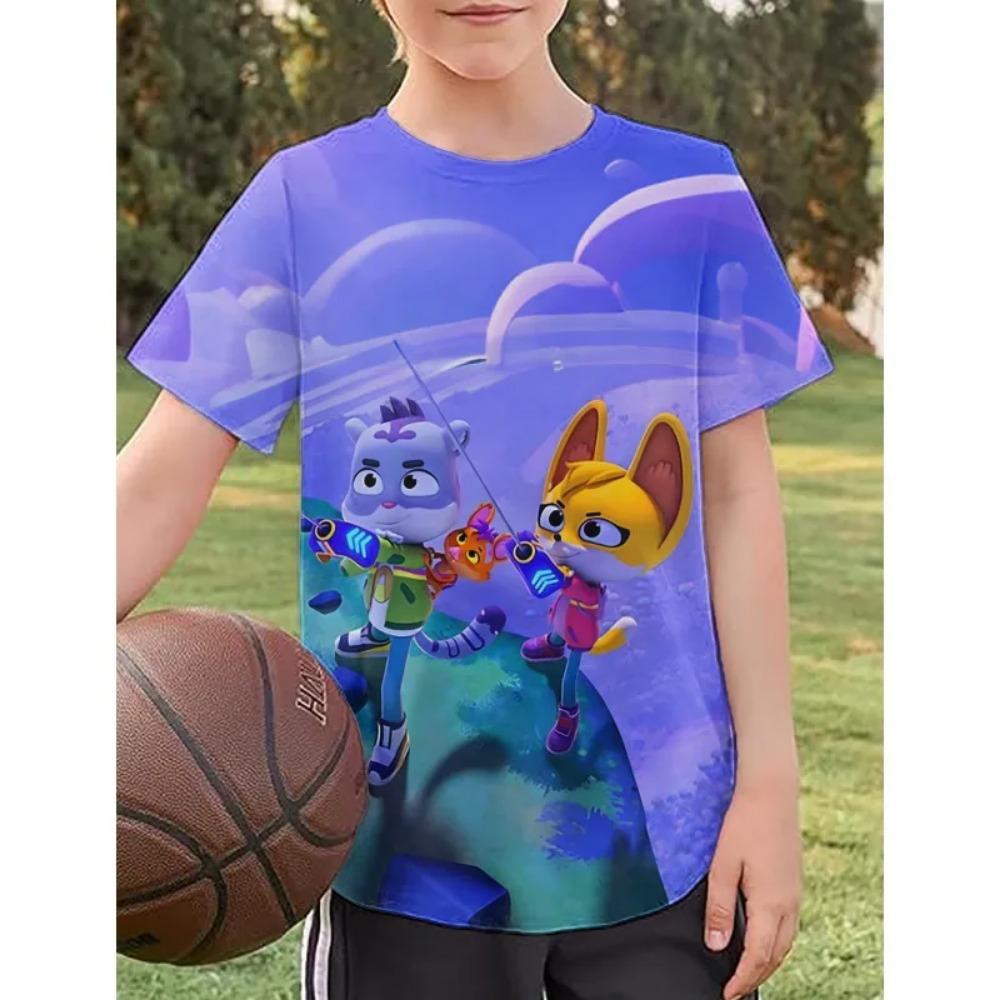 Summer 3DPrinting The Creature Cases Children's animated series Tops Anime T-shirt Sam Snow and Kit Casey Cartoon Print Casual   Cute T-shirt