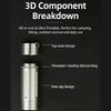 Portable Waterproof Pills Box Stainless Steels Pocket Keychain Pills Holder Light Weight Travel Case Medicine Bottles