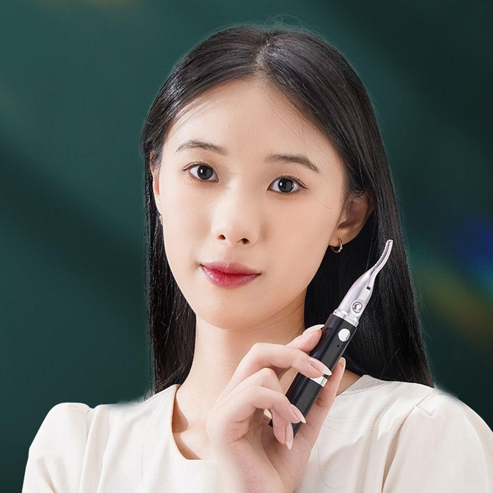 Dual Head Electric Eyebrow Shaver Two-Gear Temperature Adjustment 2 in1 Eyelash Clip  Makeup Tool