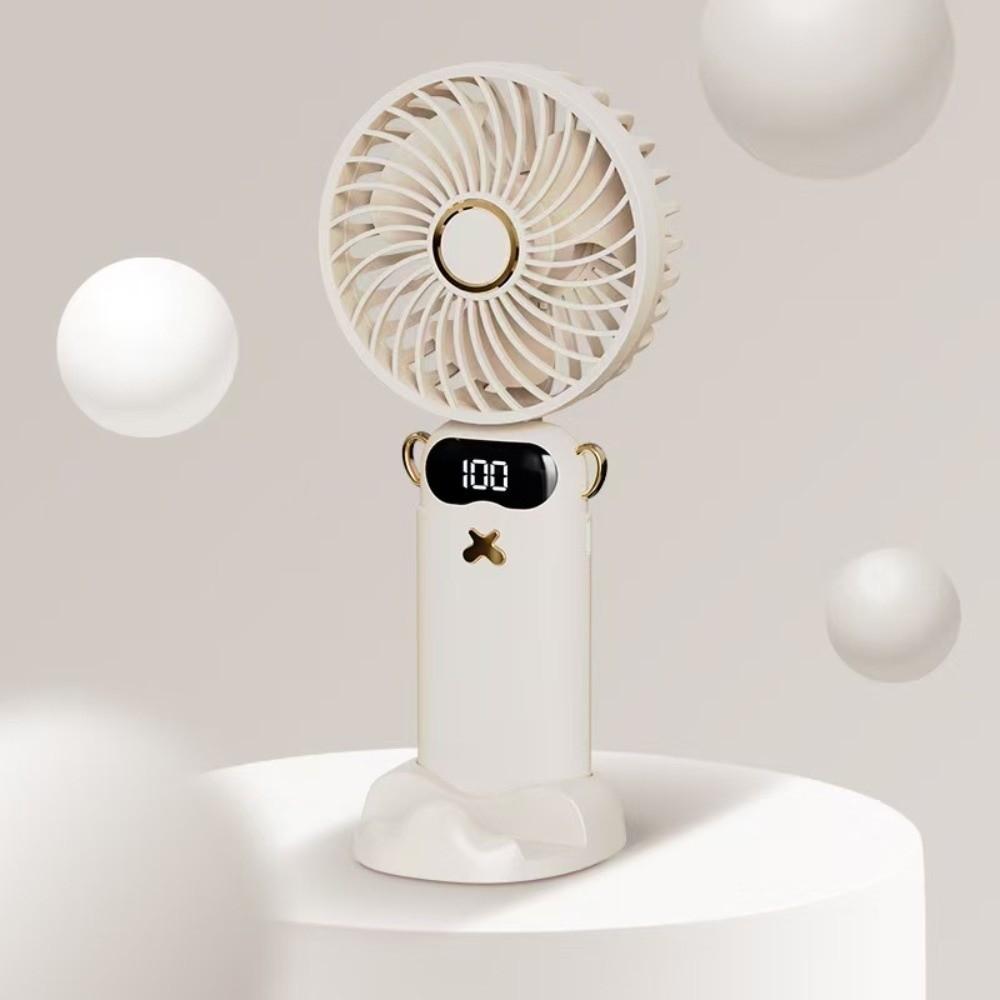 6000mAh Handheld Mini Fan 90° Foldable Rechargeable Cooling Fan 6 Speed Wind LED Digital Display Rechargeable Fan Summer