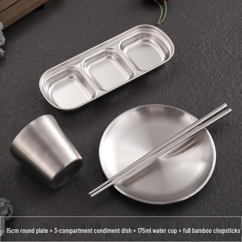 ZISIZ Korean Style Electroplated Dinnerware Set