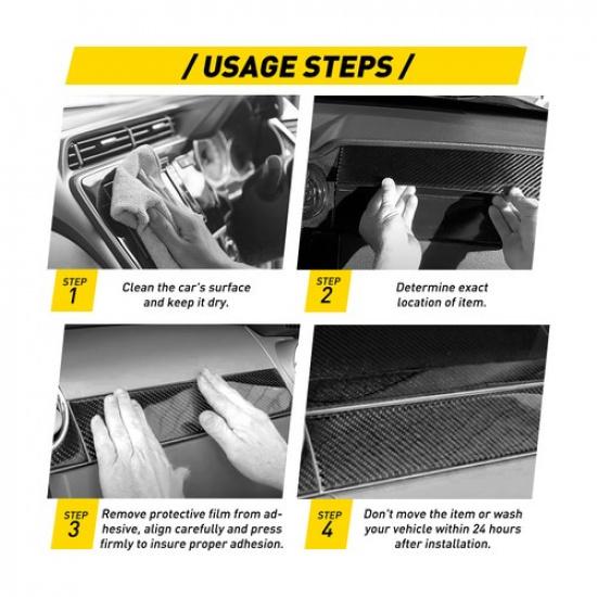 Carbon Fiber Cover Car Interior Trim Car Accessories For 2005-2009 Ford Mustang