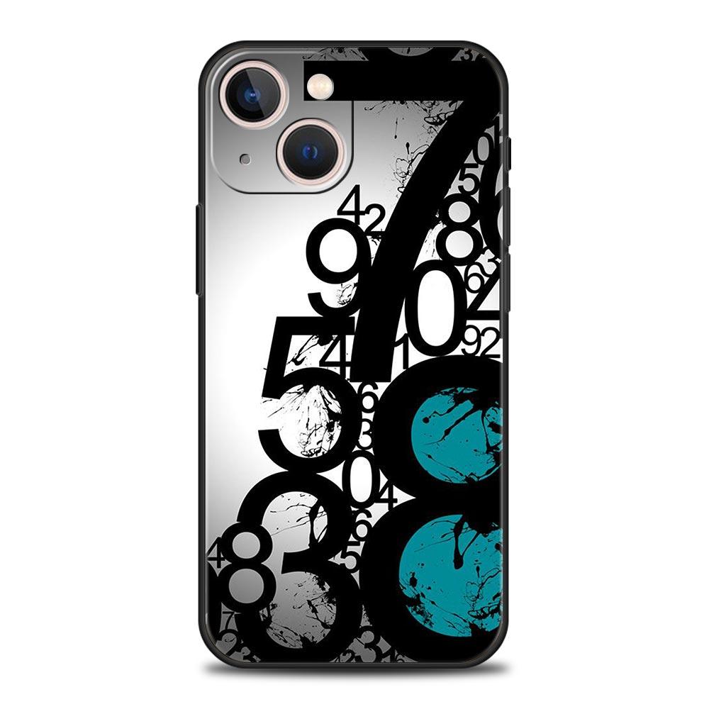 

Number Pattern Phone Case Cover for iPhone 17 16 15 14 13 12 11 Pro Max 17 Air Plus Shockproof Soft TPU Shell Fundas Capas Coque iPhone 12 Pro