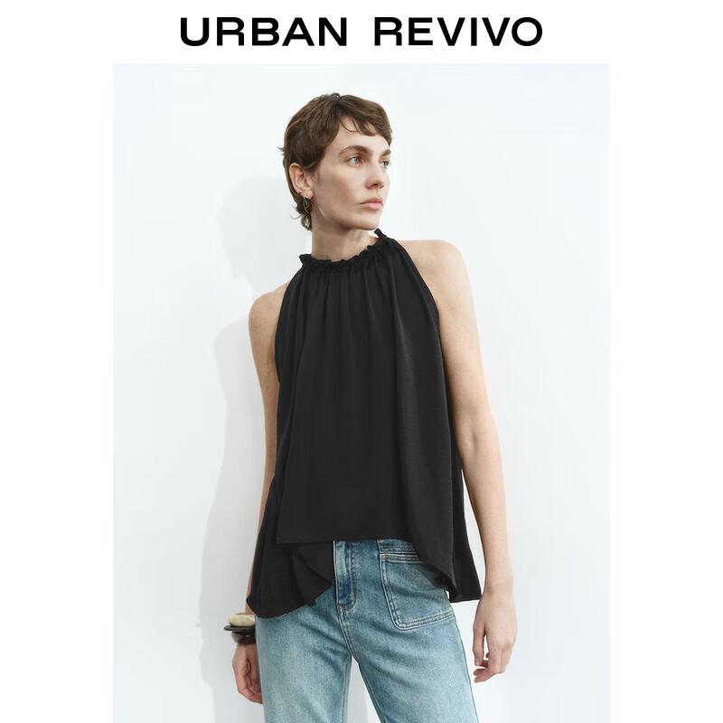 UR Women s Ruffle Tie Sleeveless Blouse S (XS-S)