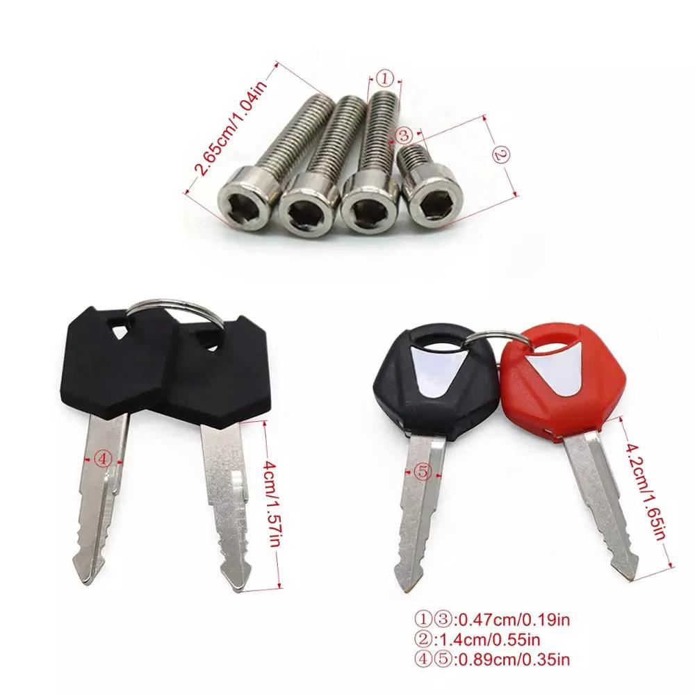 Ignition Switch Fuel Gas Cap Seat Lock Key Set for Yamaha YZF R1 2002-2003 2007-2025 R6 2004 2006-2025 FJR1300 2001-2025 FZ6