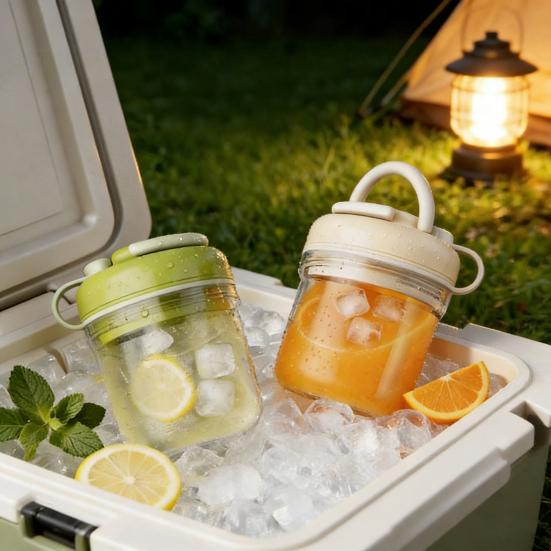 2-in-1 Portable Ice Cube Maker And Tumbler with Straw Leak-Proof BPA-Free Plastic Cup Easy-Release Silicone Mold for Cold Drinks Travel Outdoor