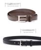 [BEEL] Belt, Double-Sided Cowhide Leather, Men's & Women's, Business & Casual, Genuine Leather, Large Size, Simple & Easy to Use, Smooth, Dark Brown