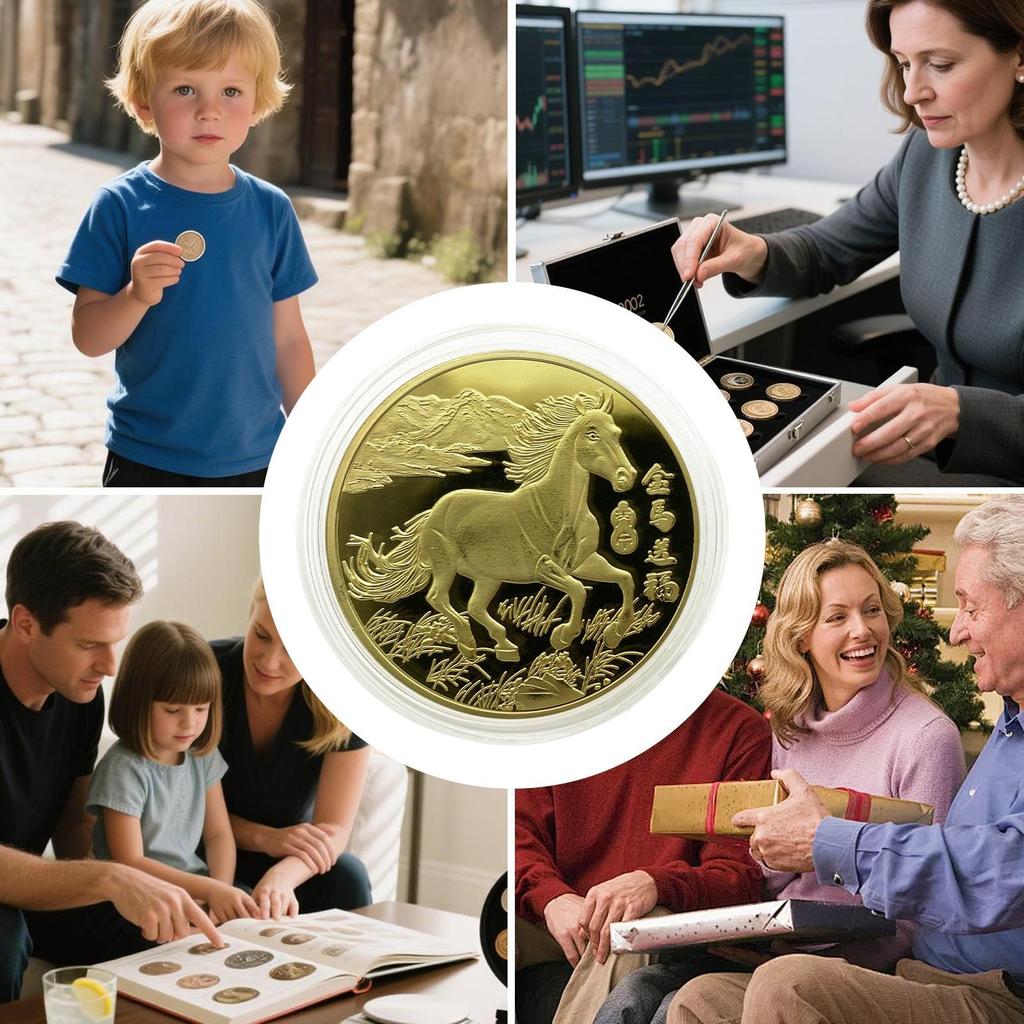 2026 Year of the Horse Commemorative Coin Collectible Keepsake Memorial Coin Wealth-Attracting Keepsake Lunar Horse Coin