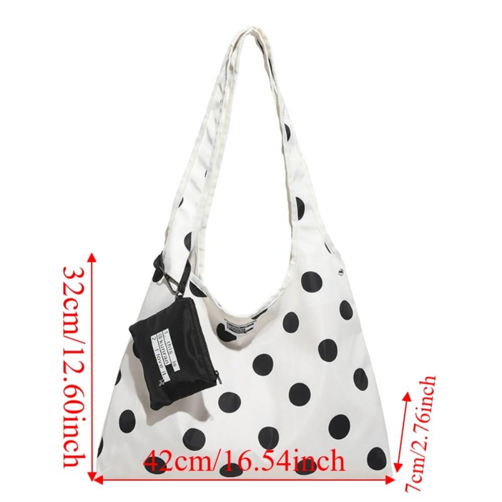 Fashion Polka Dot Crossbody Bag Convenient Lace-up Shoulder Bag Daily Use