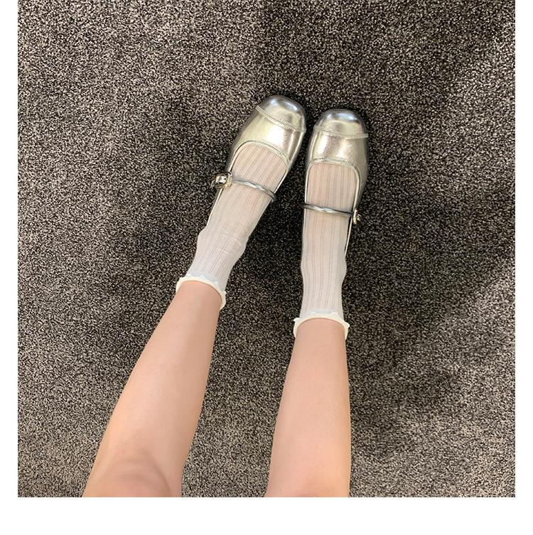 

Кожаные туфли на плоской подошве Yuexinwang для женской обуви Huizhou Su Yinyin, весенние новые туфли на плоской подошве для беременных женщин, обувь Doudou 35