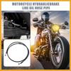 140cm AN3 M10 Car Hydraulic Brake Line Oil Hose Pipe Fitting 28° 28° Stainless Steel for Car Motorcycle Dirt Racing Bike Black Replacement