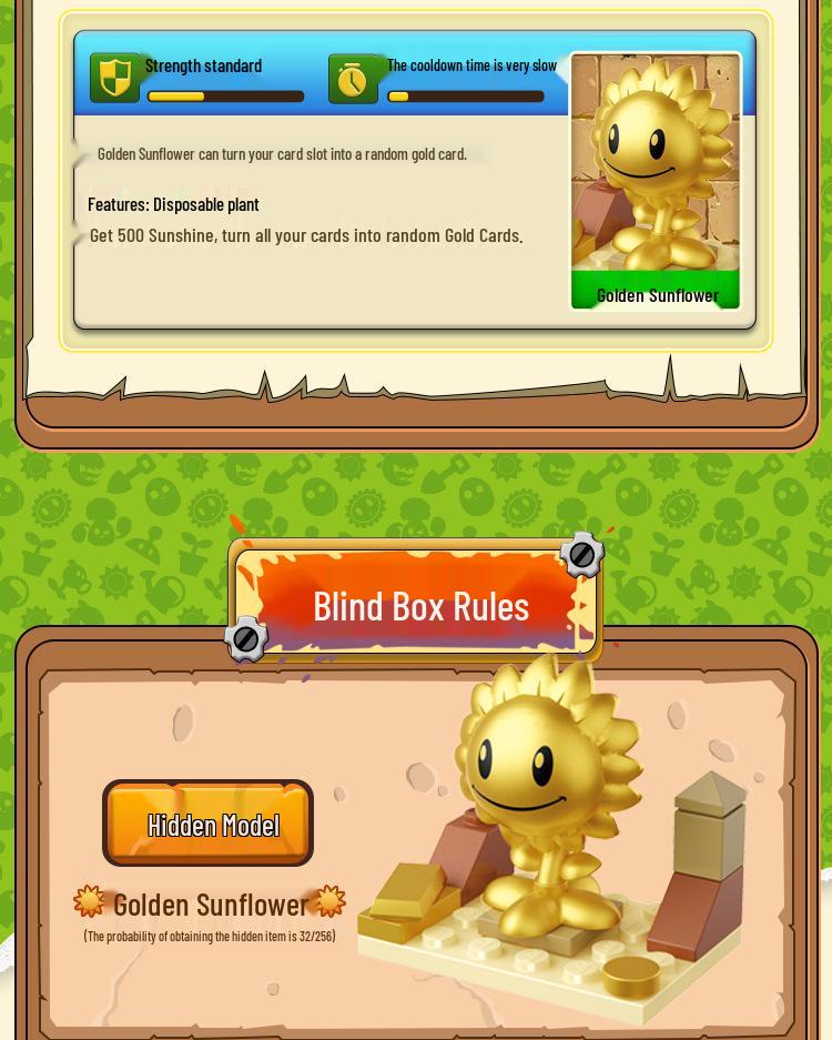 Goody Plants vs. Zombies Sunflower Pea Shooter Zombie Assembly Model Toy