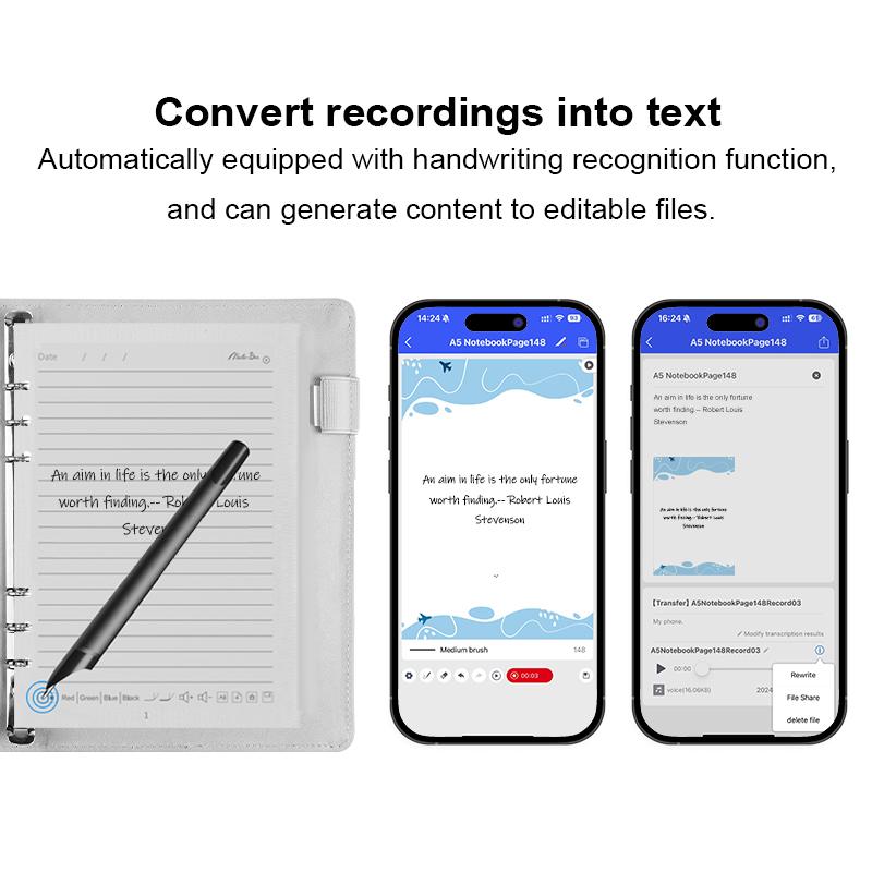 Factory Price Design Drawing Handwriting Book Sync Notebook Smart Pen Digital Notebook Smart Notebook With App Software