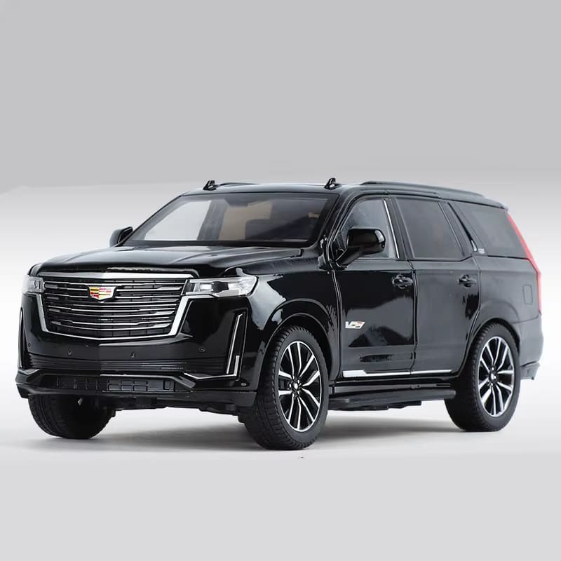 1/24 Full Scale Escalade SUV Alloy Car Model Die-cast Metal Off-road Vehicle Car Model Simulation Sound and Light Collection Children's Toy Gift